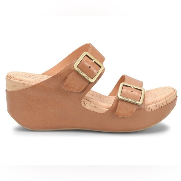KorkEase Shoes Kork Ease Grace Slip On Leather Wedge Buckle Sandal